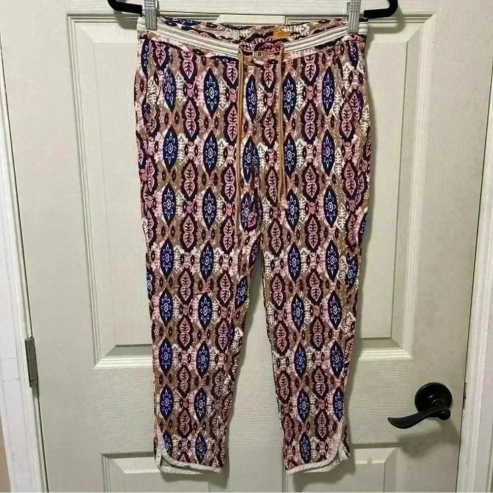 Anthropologie Pilcro And The Letterpress Paz Ikat Joggers Pants Boho Size 25P